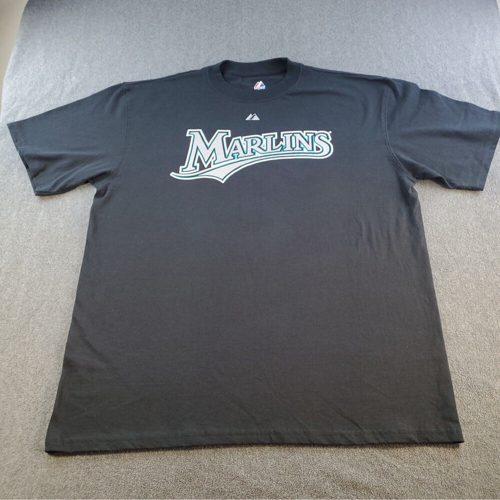 Majestic Florida Marlins Ramirez 2 Black Short Sleeve T Shirt Mens XL 2008